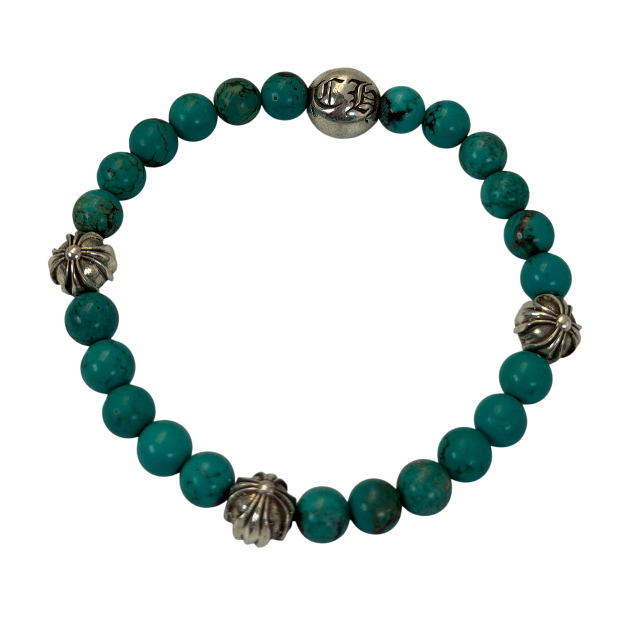 CHROME HEARTS Bracelet Bead  Natural Turquesa