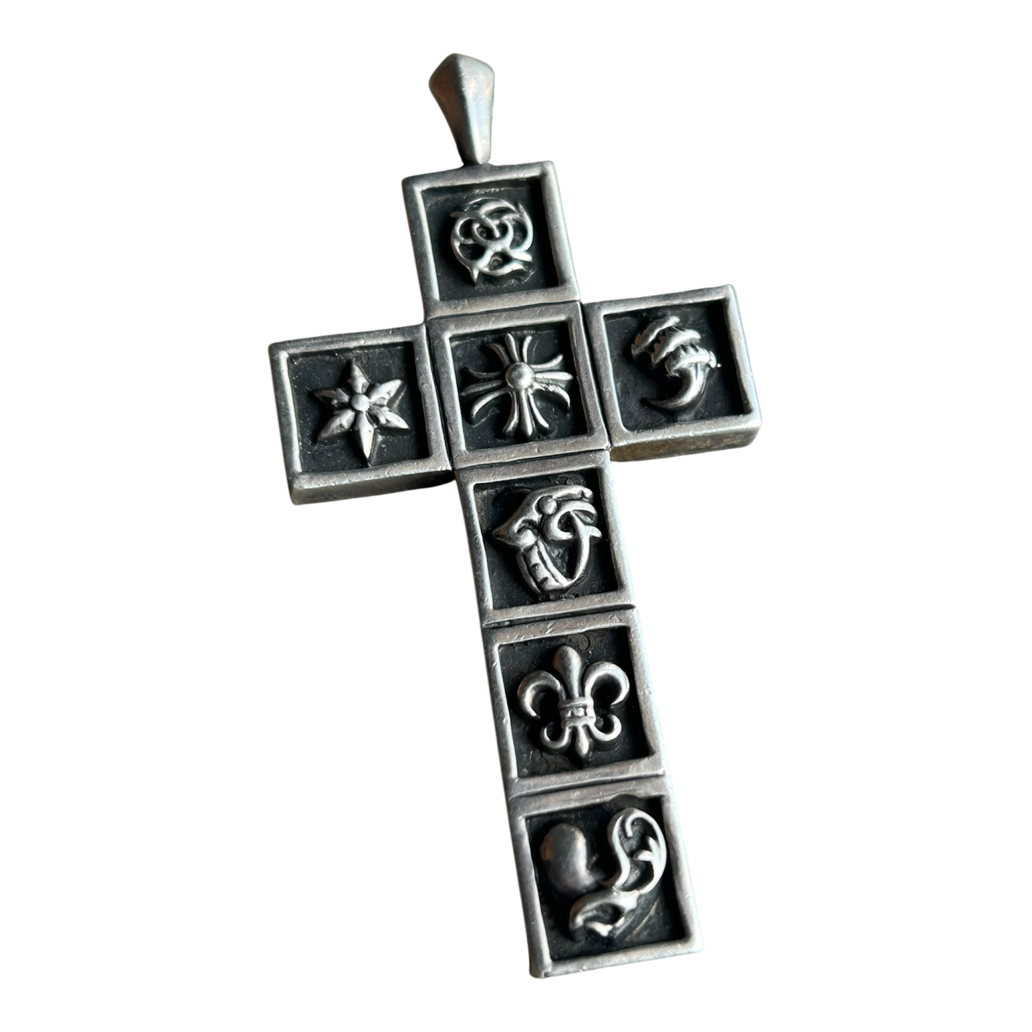 CHROME HEARTS MULTI Framed Cross Pendant Charm