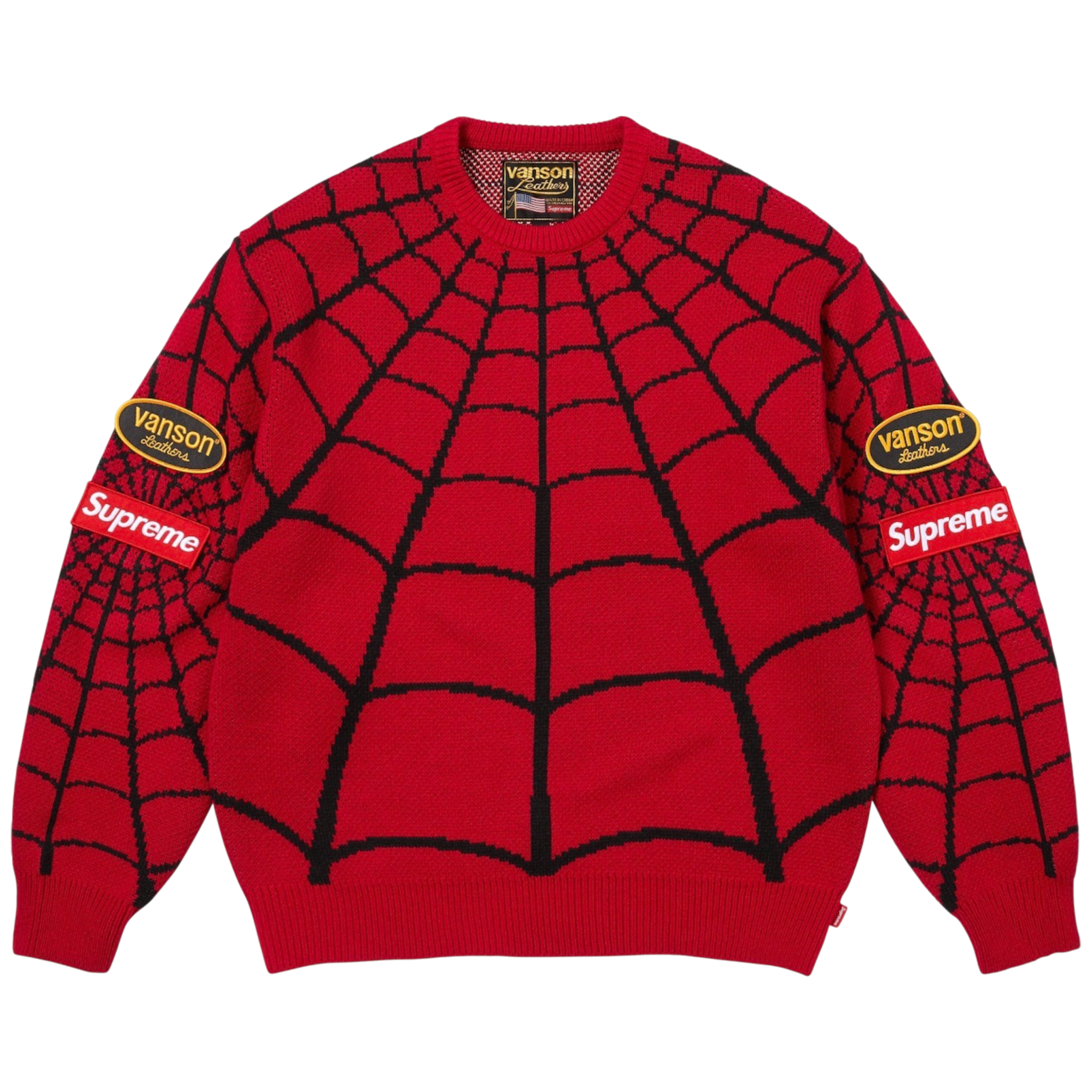 Supreme®/Vanson Leathers® Spider-Man Sweater (Red)