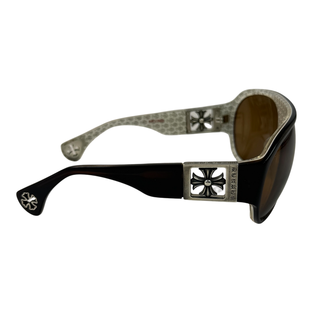 CHROME HEARTS Erected Rockstar Aviator Sunglasses