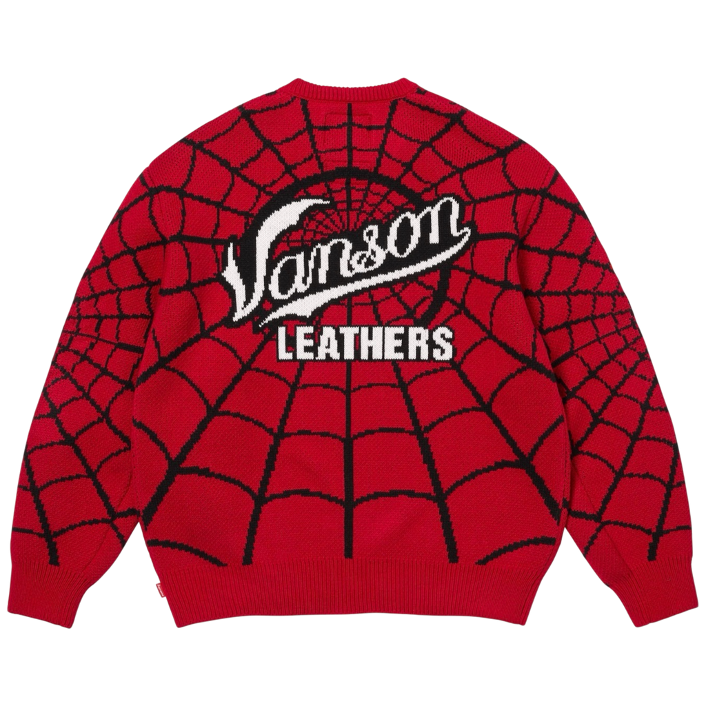 Supreme®/Vanson Leathers® Spider-Man Sweater (Red)