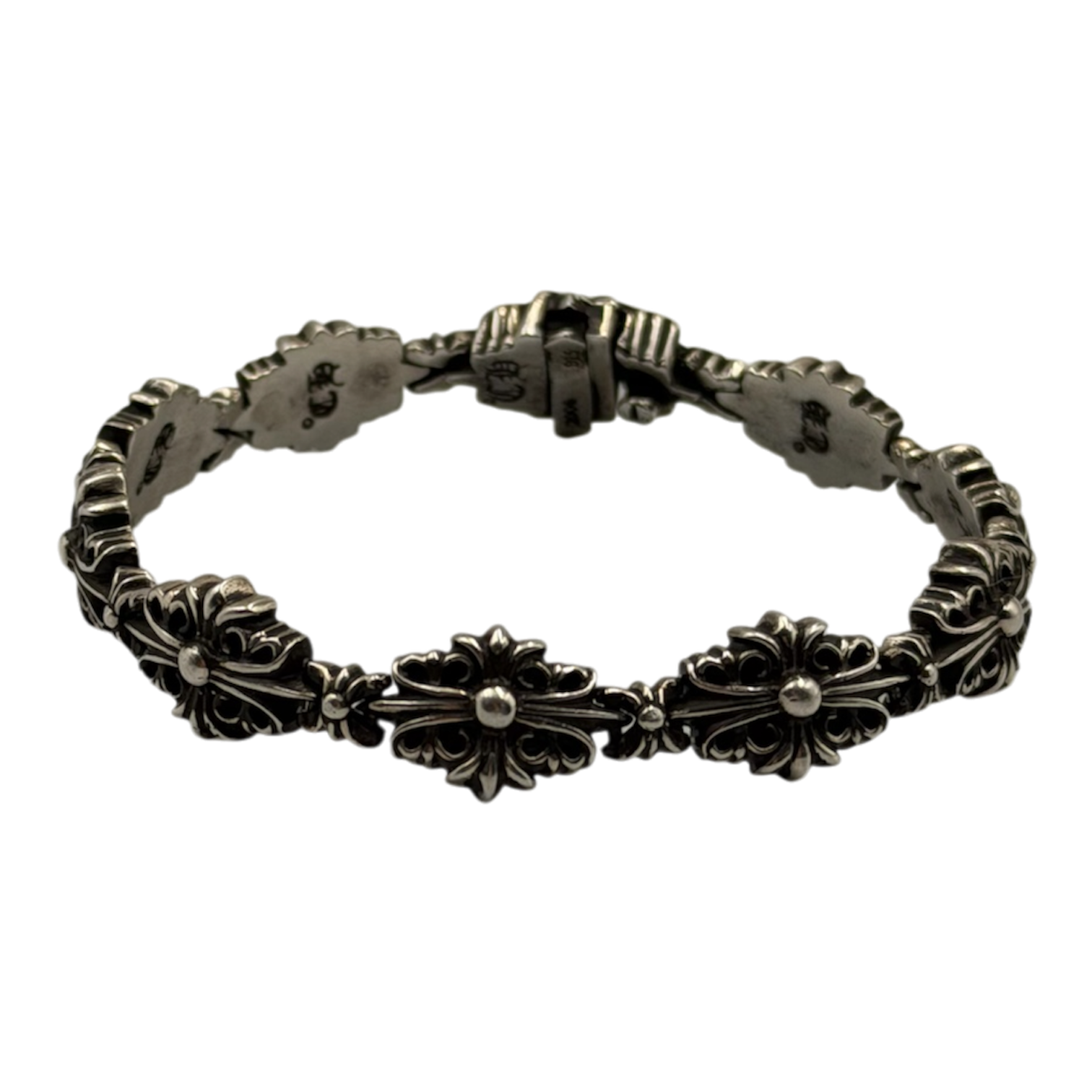 CHROME HEARTS Floral Cross Link Bracelet