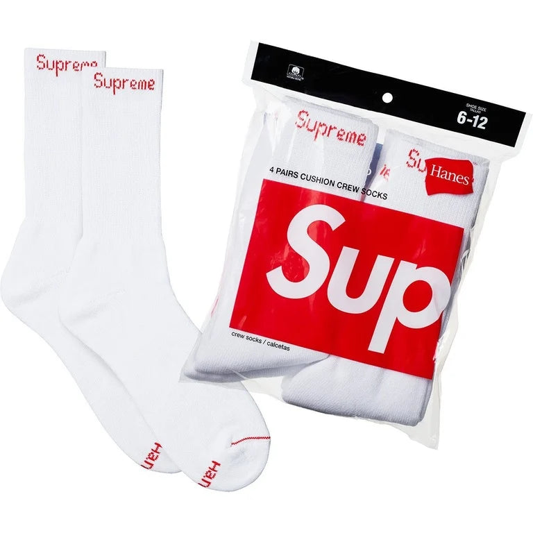 Supreme Hanes Crew Socks (4 pack)