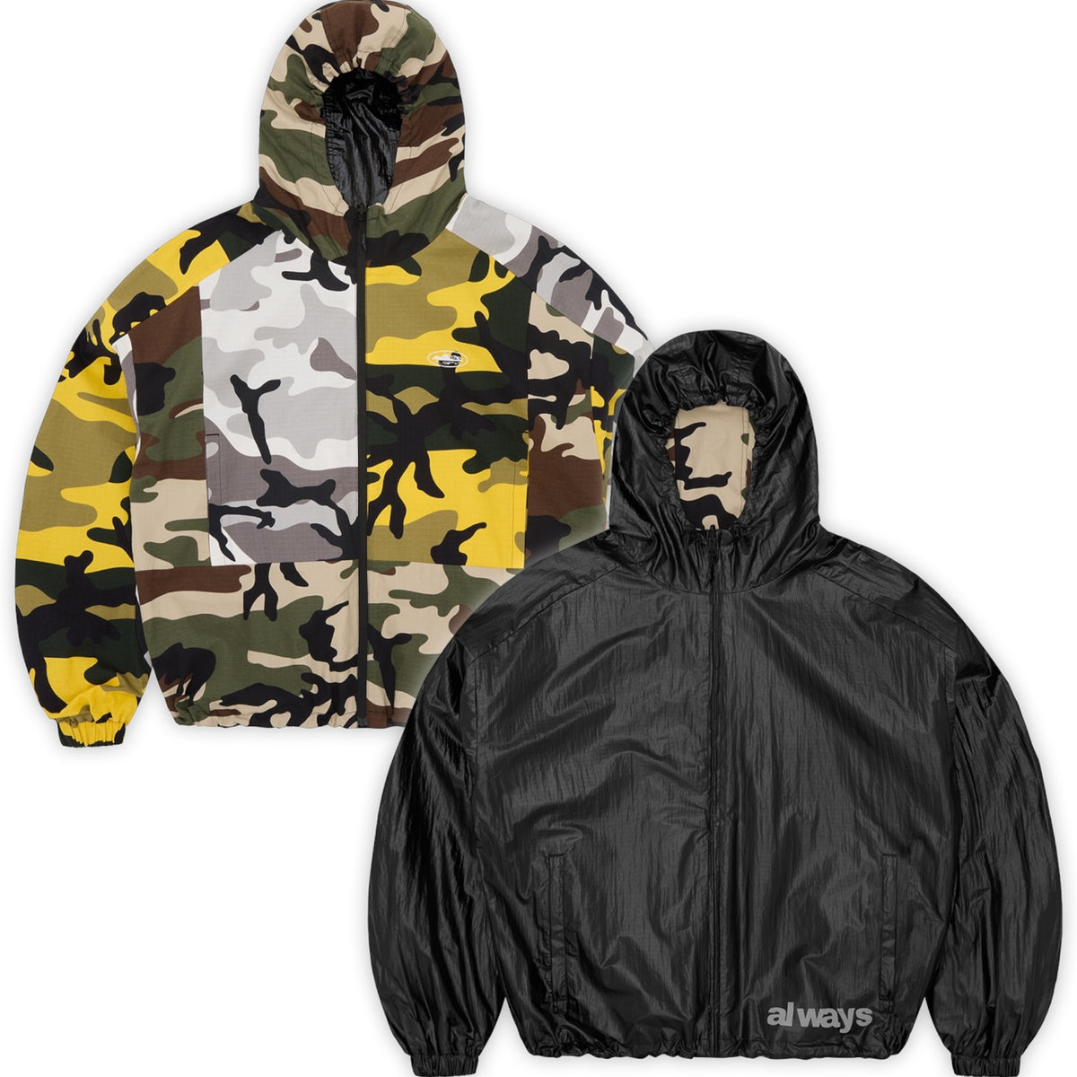 Corteiz Alweiz Reversible Jacket (Black/Camo)