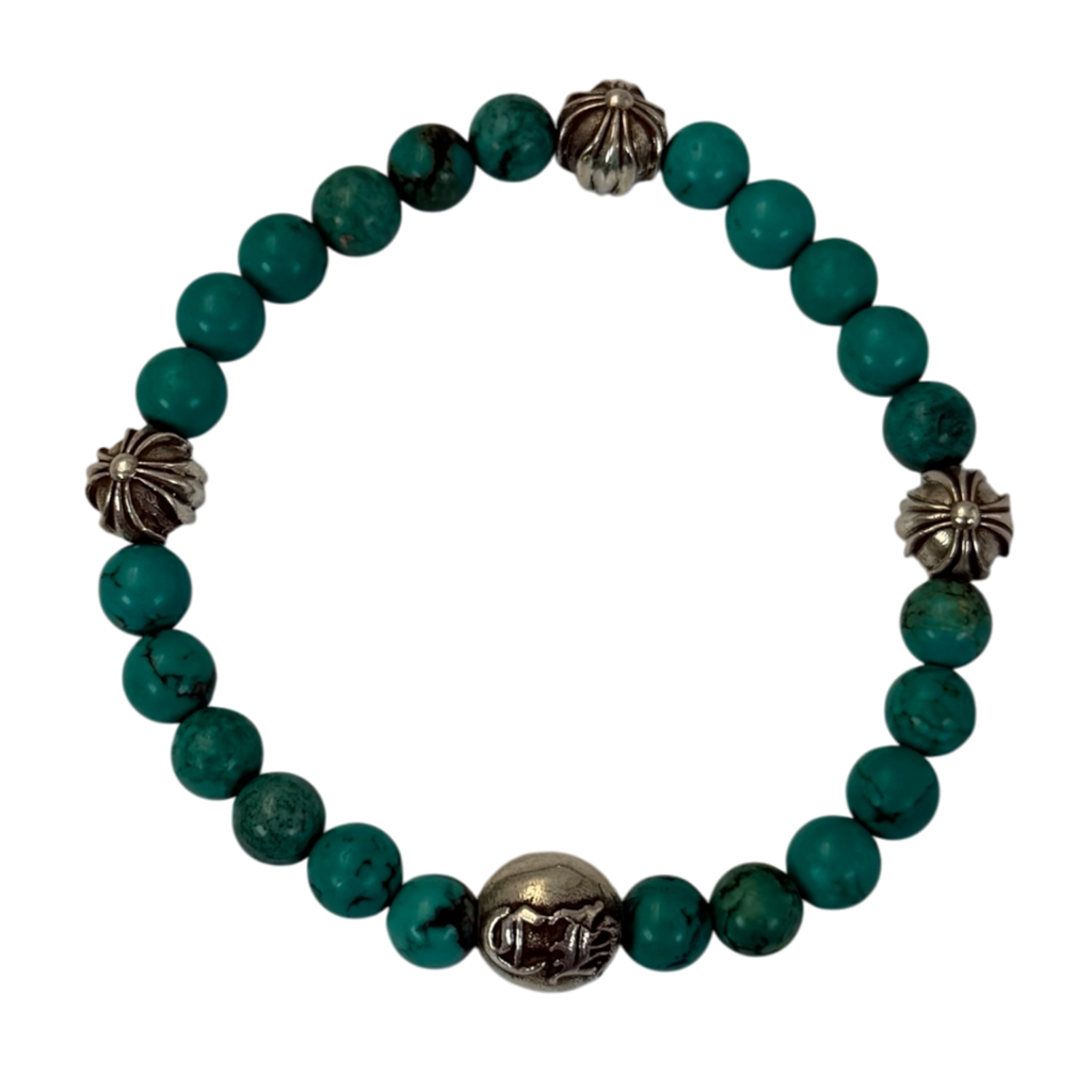 CHROME HEARTS Bracelet Bead  Natural Turquesa