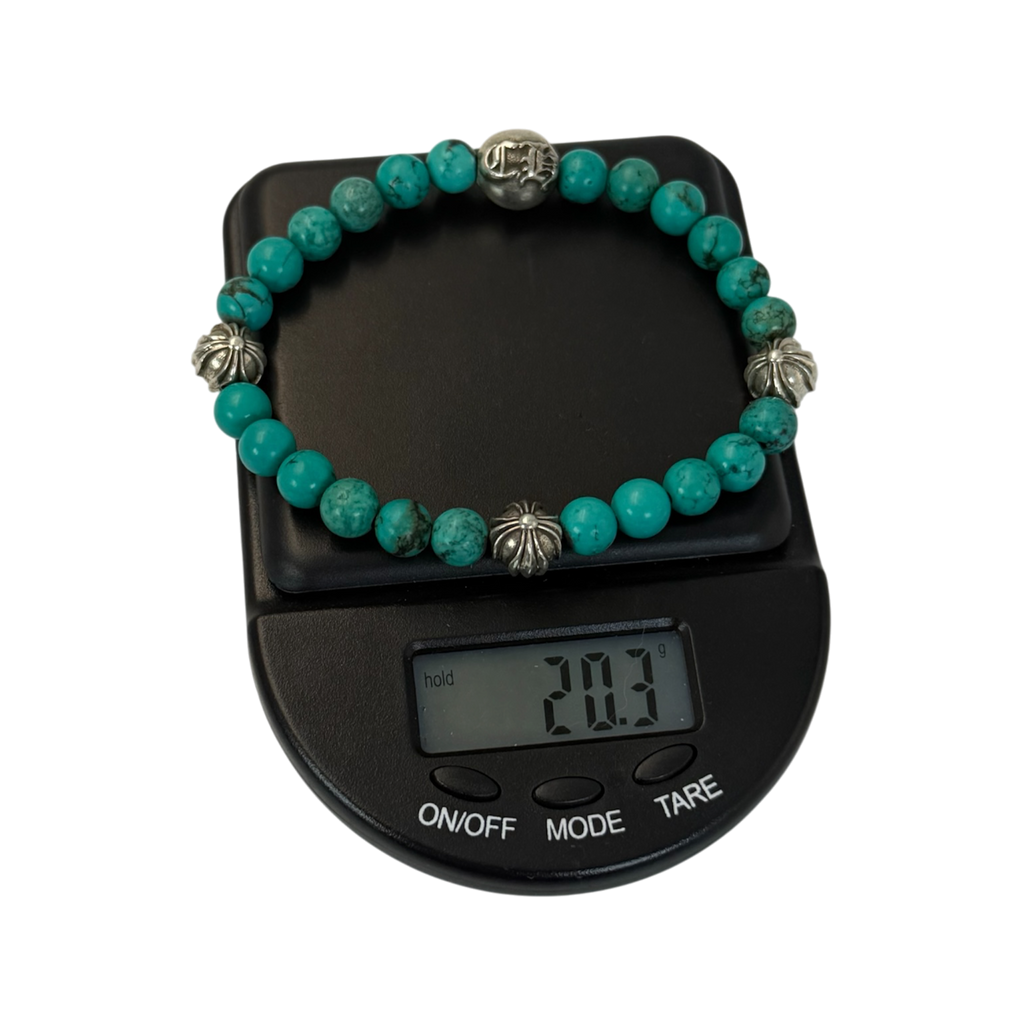 CHROME HEARTS Bracelet Bead  Natural Turquesa