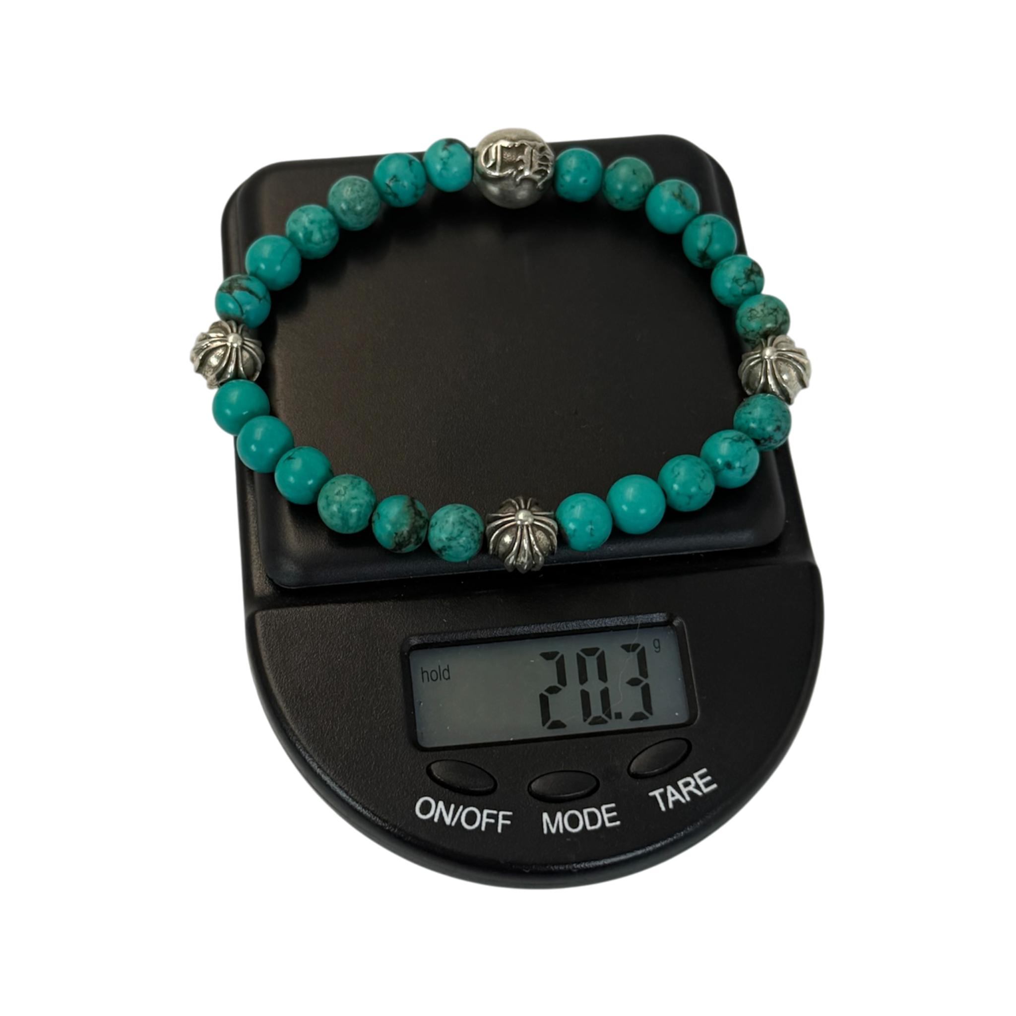 CHROME HEARTS Bracelet Bead  Natural Turquesa