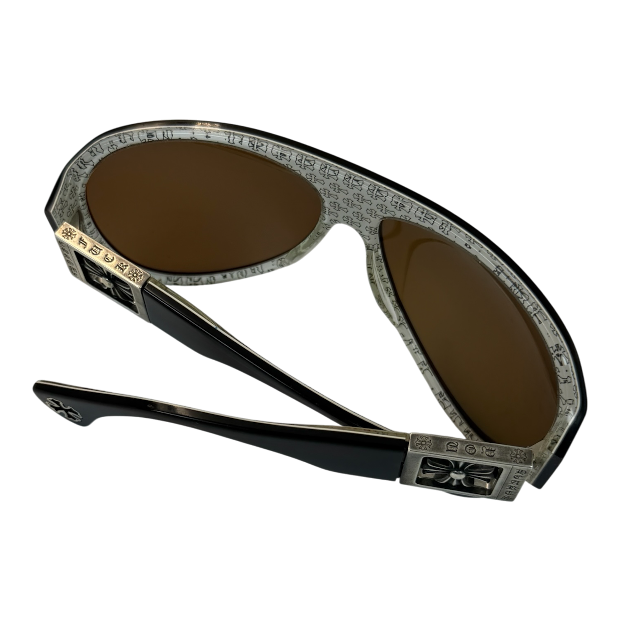 CHROME HEARTS Erected Rockstar Aviator Sunglasses