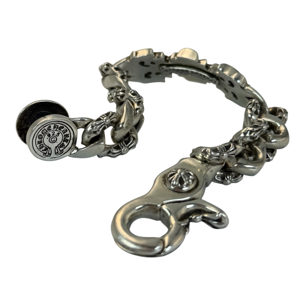 CHROME HEARTS Flame Lobster Clasp Cuban Bracelet