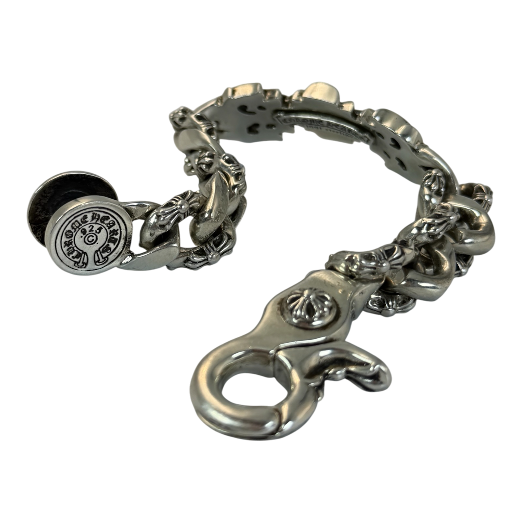 CHROME HEARTS Flame Lobster Clasp Cuban Bracelet