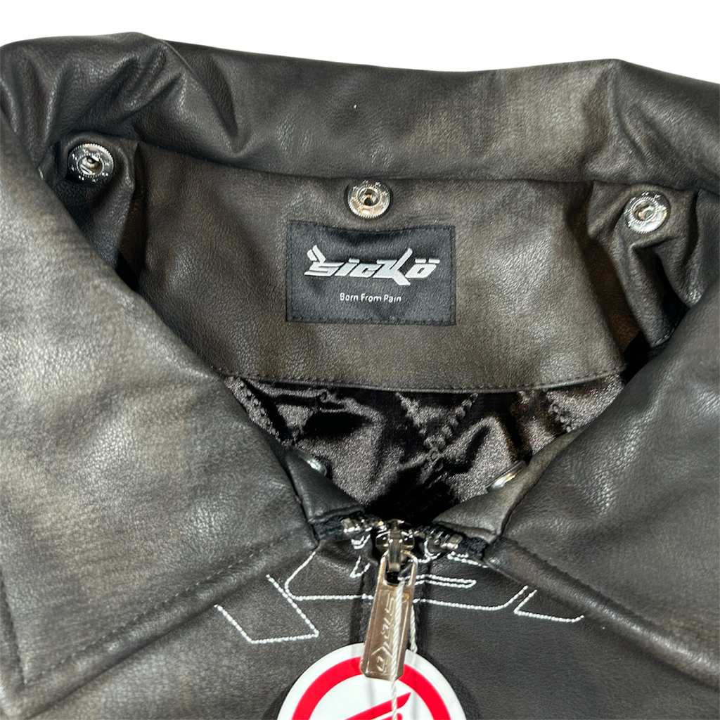 SÏCKO BORN FROM PAIN LEATHER BOMBER JACKET