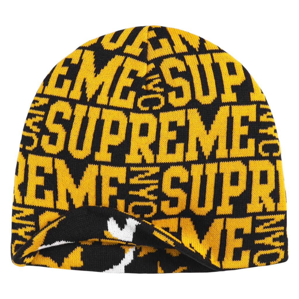Supreme Reversible Camo Beanie (Yellow Black)