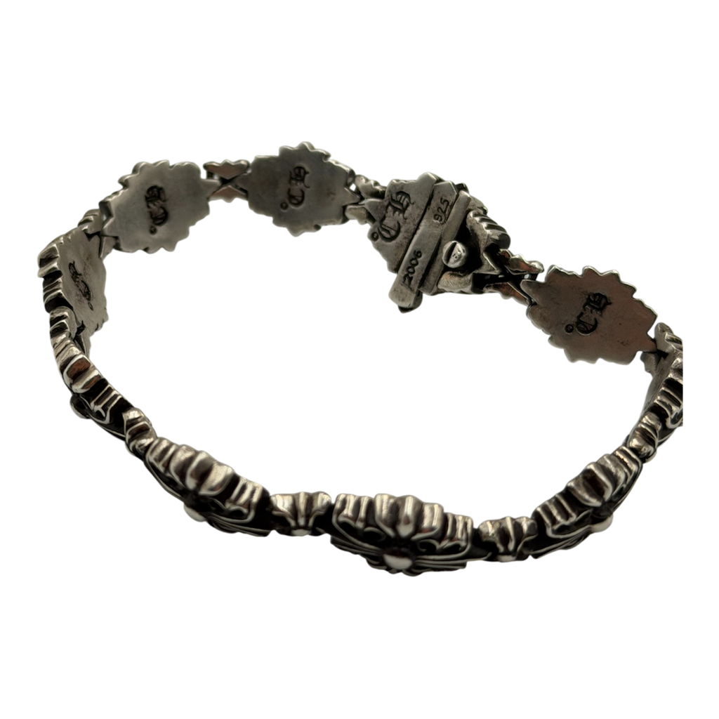 CHROME HEARTS Floral Cross Link Bracelet