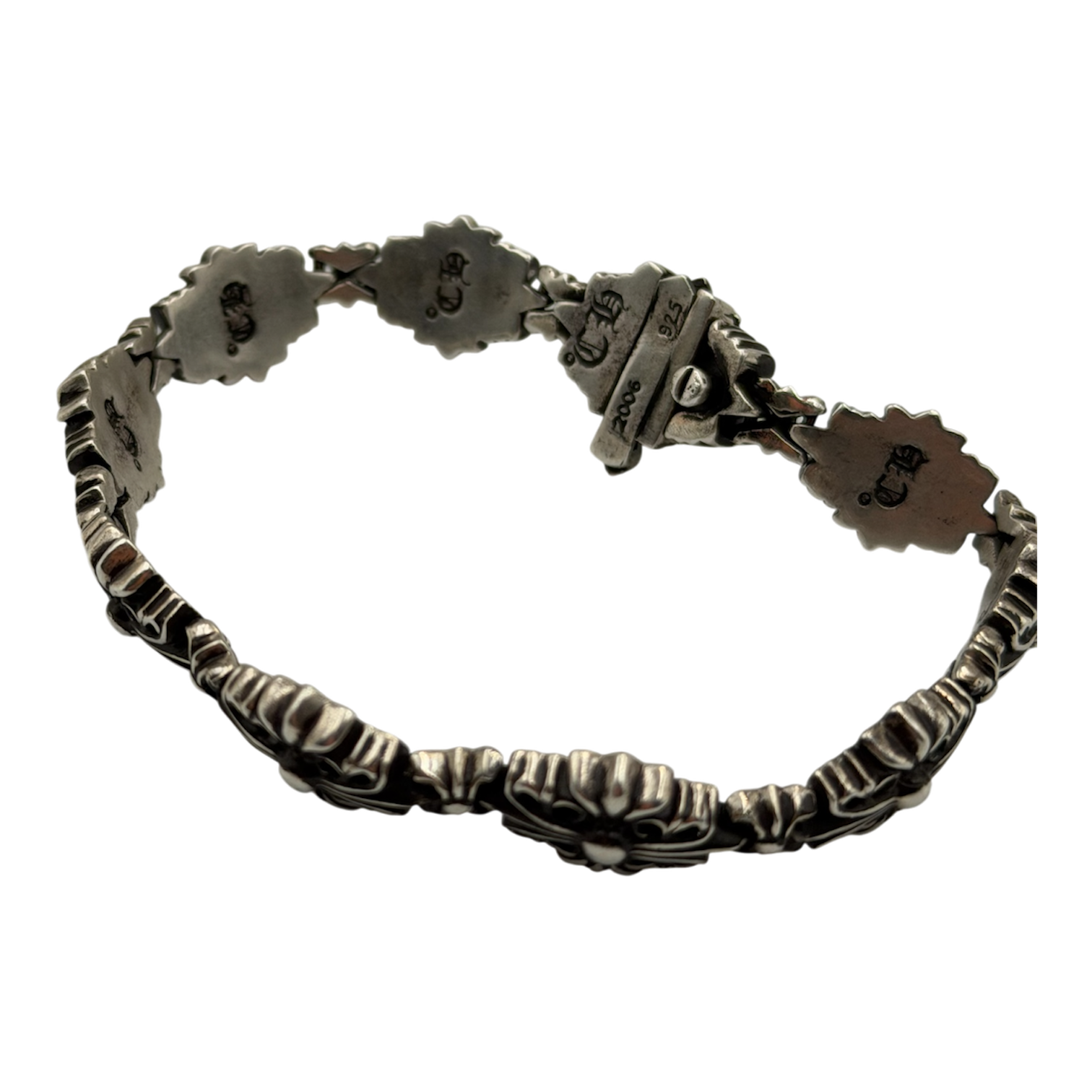 CHROME HEARTS Floral Cross Link Bracelet