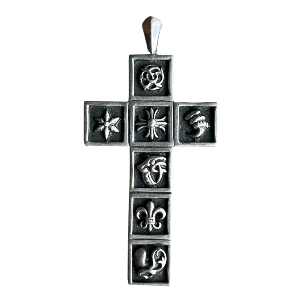 CHROME HEARTS MULTI Framed Cross Pendant Charm