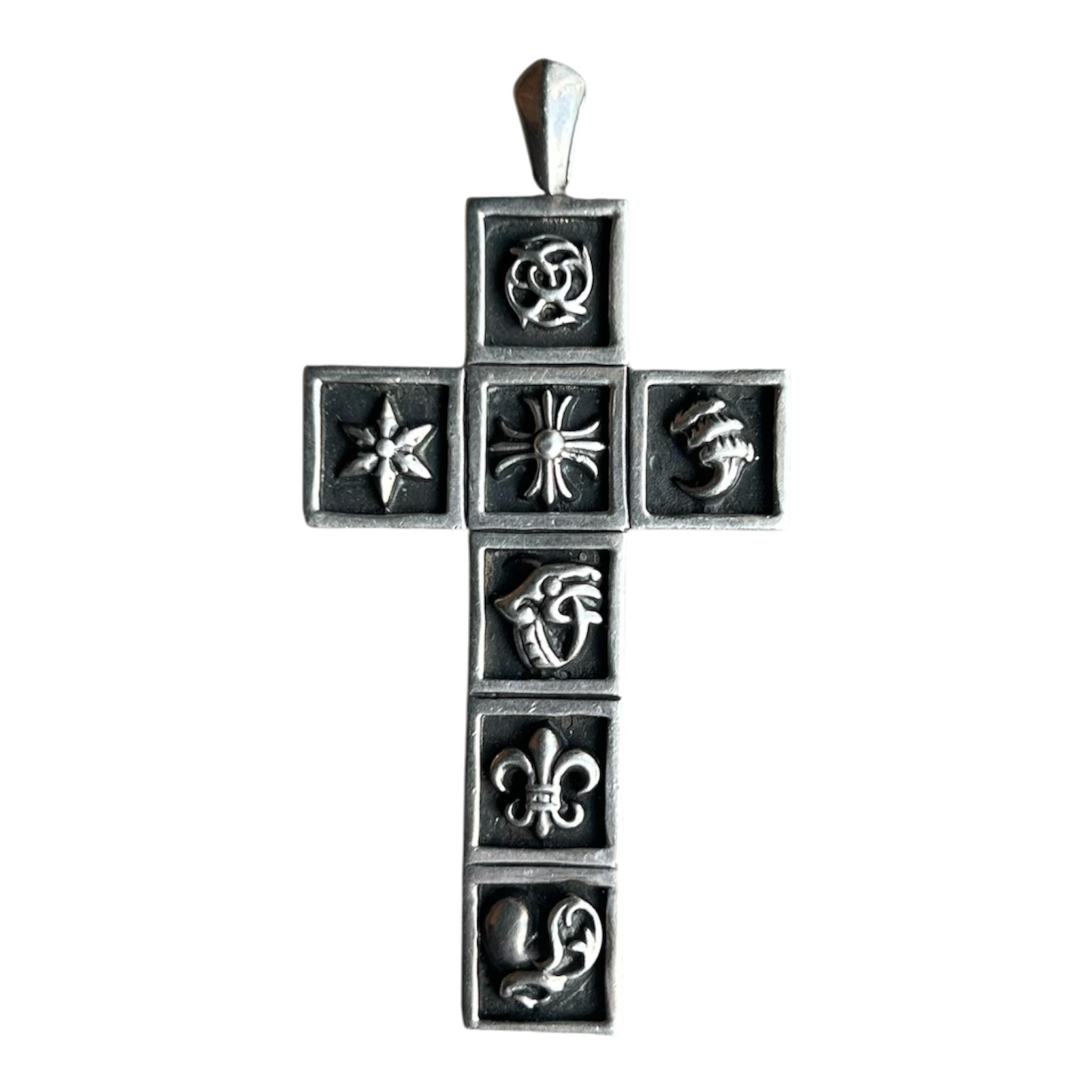 CHROME HEARTS MULTI Framed Cross Pendant Charm