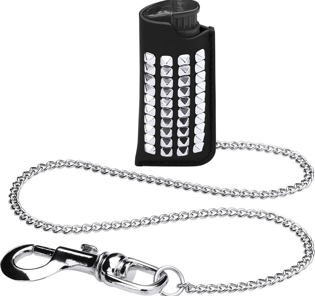 Studded Leather Lighter Holder