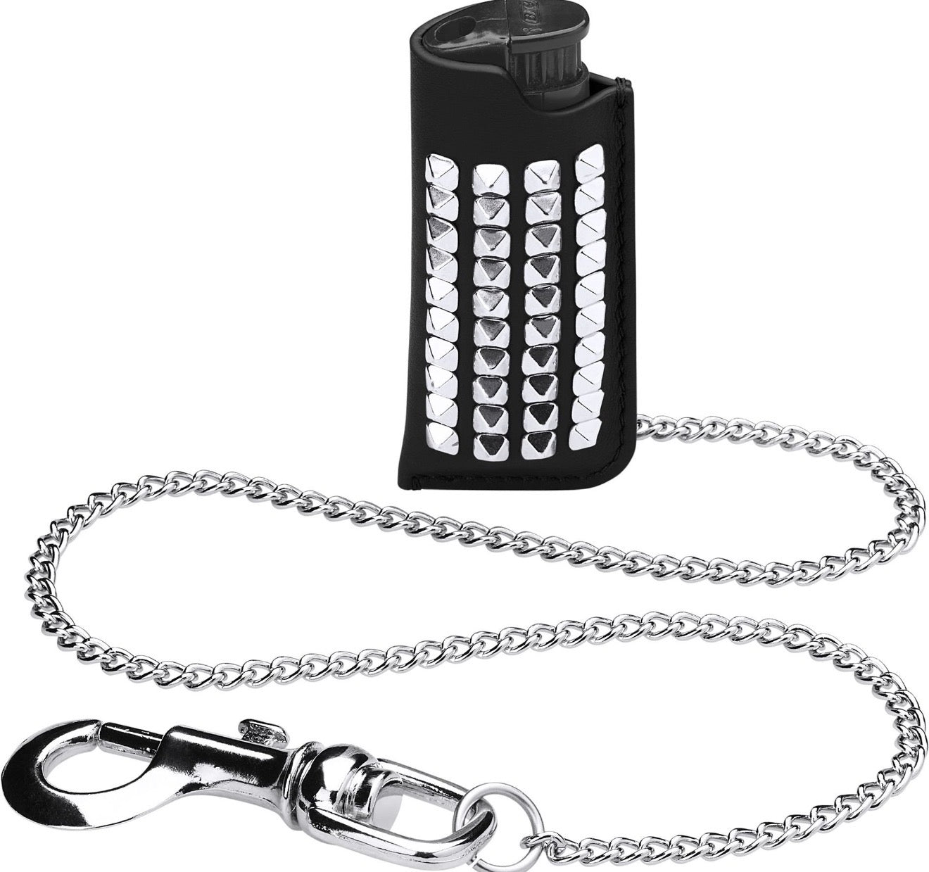 Studded Leather Lighter Holder