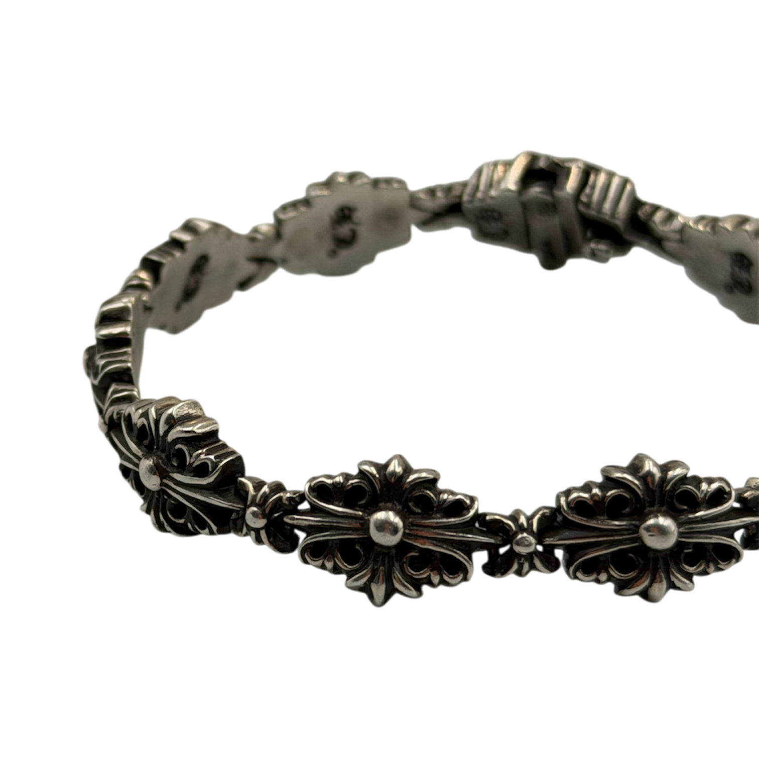 CHROME HEARTS Floral Cross Link Bracelet