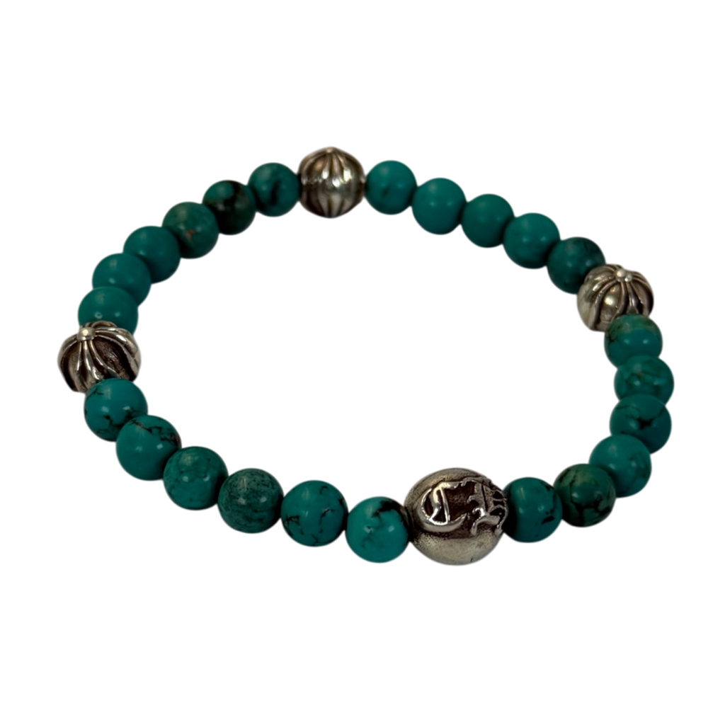 CHROME HEARTS Bracelet Bead  Natural Turquesa