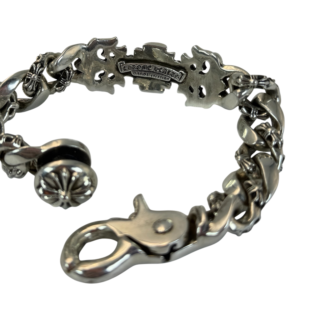 CHROME HEARTS Flame Lobster Clasp Cuban Bracelet