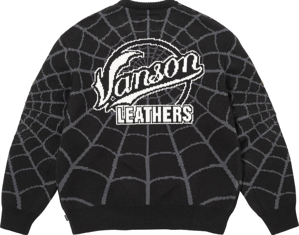 Supreme®/Vanson Leathers® Spider-Man Sweater (Black)