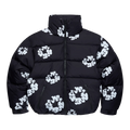 DENIM TEARS COTTON WREATH PUFFER JACKET BLACK