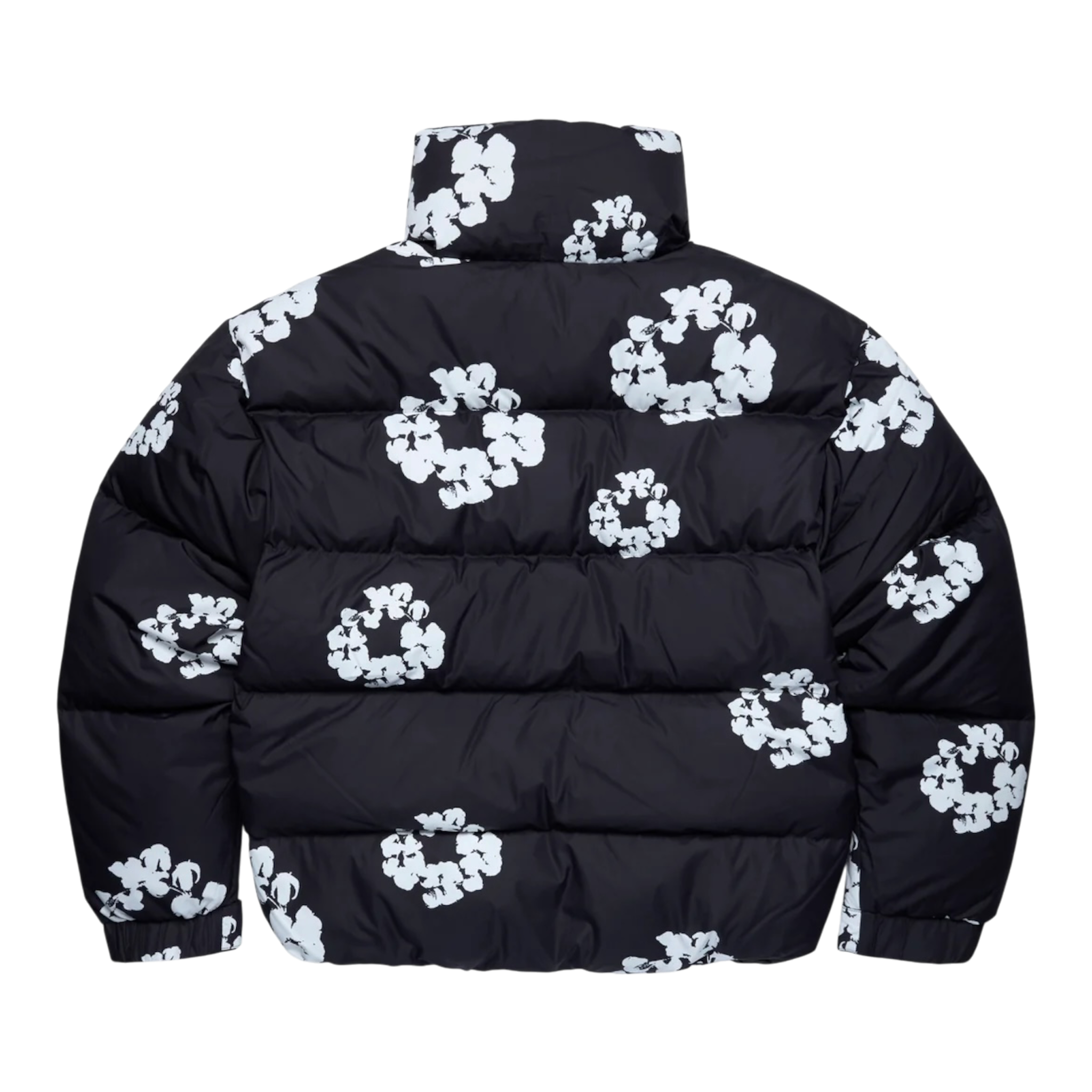 DENIM TEARS COTTON WREATH PUFFER JACKET BLACK