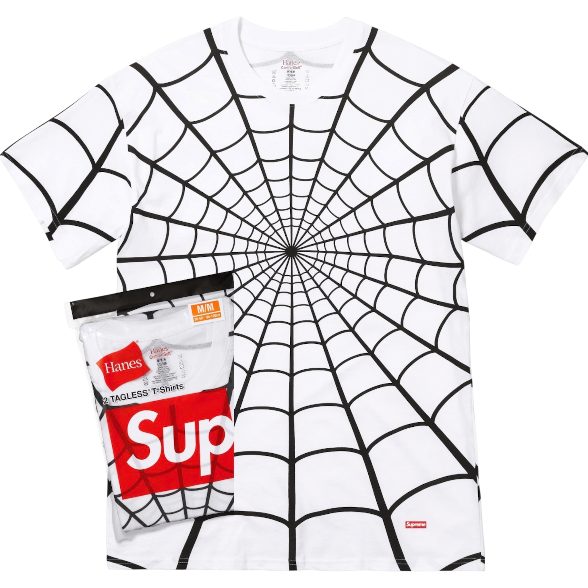 Supreme®/Hanes® Spider-Man Tagless Tees (2 Pack) "White"