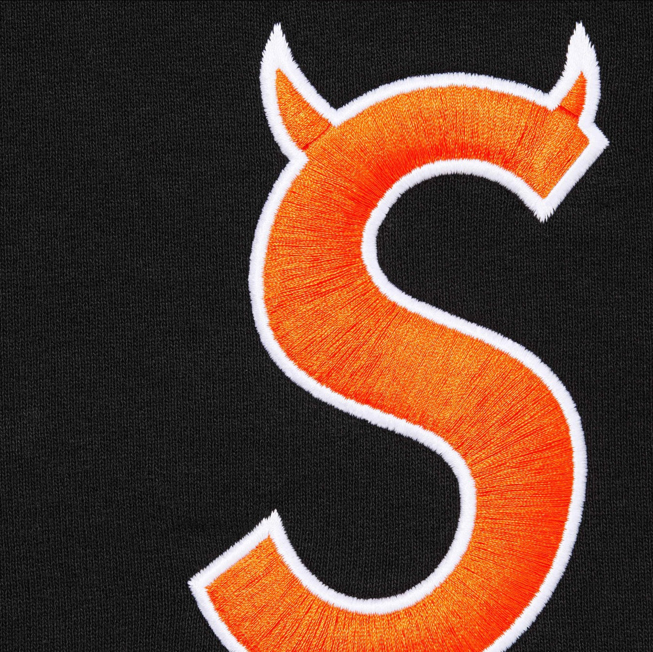 Devil S Logo Zip Up Hooded Sweatshirt (Black)
