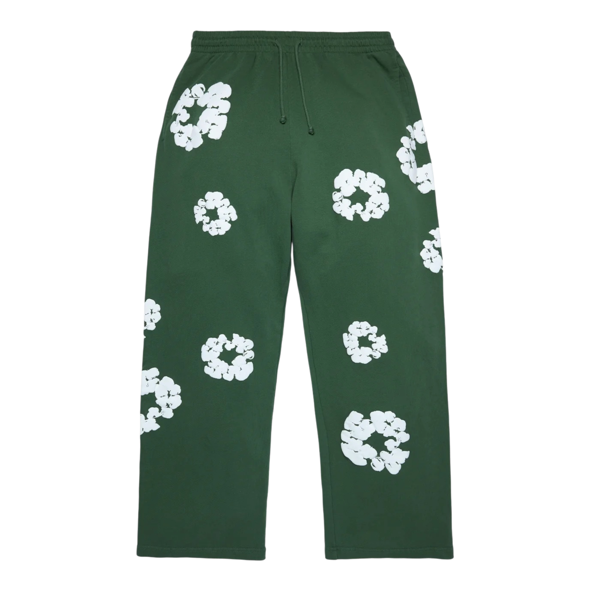 DENIM TEARS COTTON WREATH BAGGY SWEATPANTS GREEN