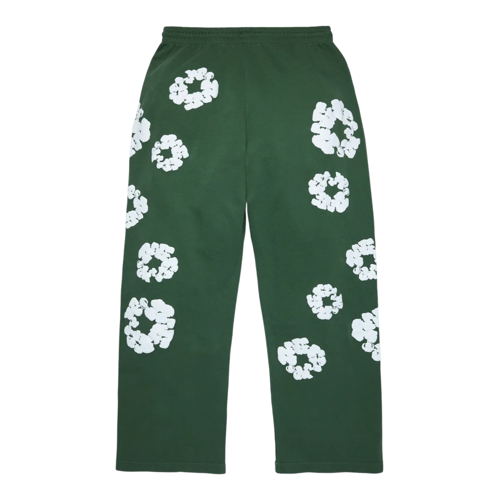 DENIM TEARS COTTON WREATH BAGGY SWEATPANTS GREEN