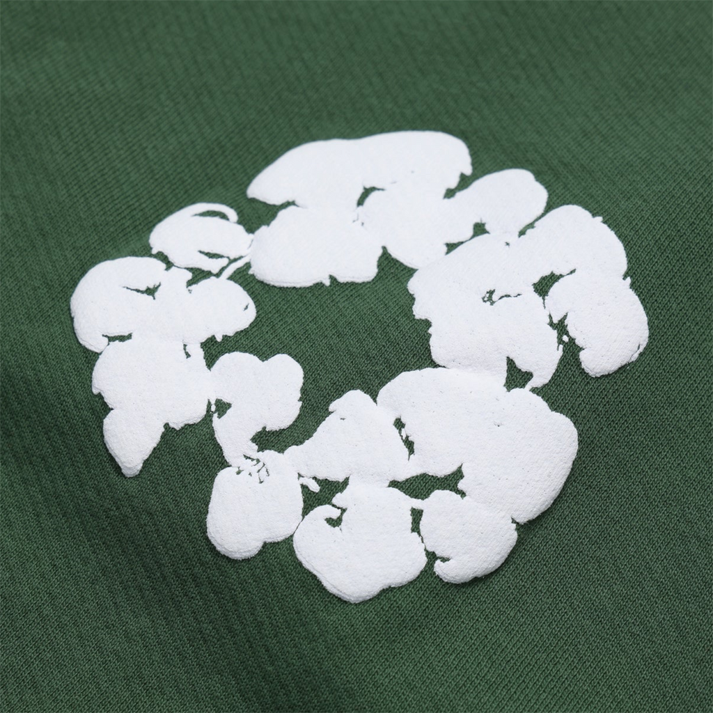 DENIM TEARS COTTON WREATH BAGGY SWEATPANTS GREEN