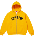 SUPREME ARC THERMAL LINED ZIP UP HOODED SWEATSHIRT YELLOW