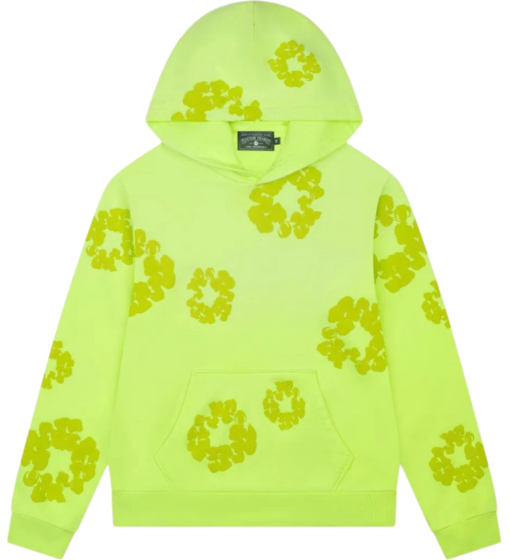 Denim Tears Hoodie Color Neon Mono Cotton Wreath