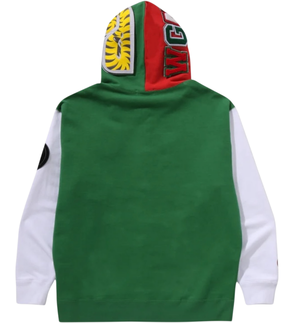 A BATHING APE BAPE STA Camo Green Shark Full Zip Hoodie SS21