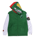 A BATHING APE BAPE STA Camo Green Shark Full Zip Hoodie SS21