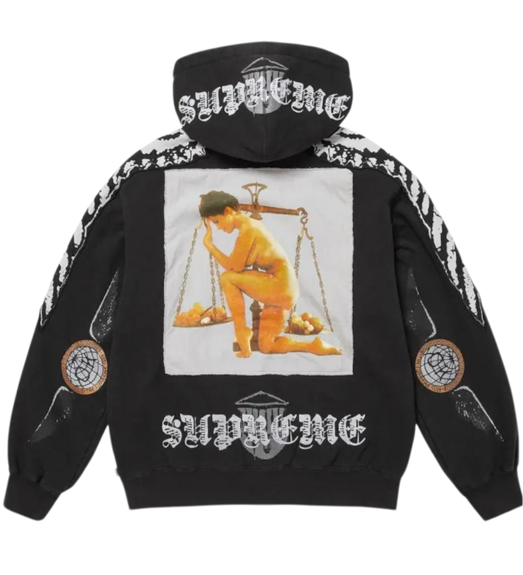 Supreme Wings Zip up Hooded sweatshirt ‘black’ (FW’25)