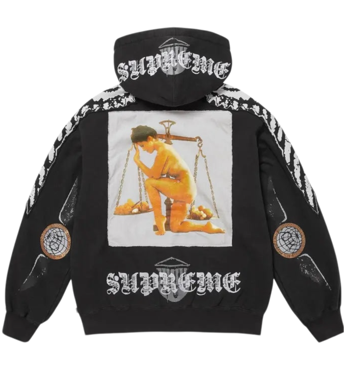 Supreme Wings Zip up Hooded sweatshirt ‘black’ (FW’25)