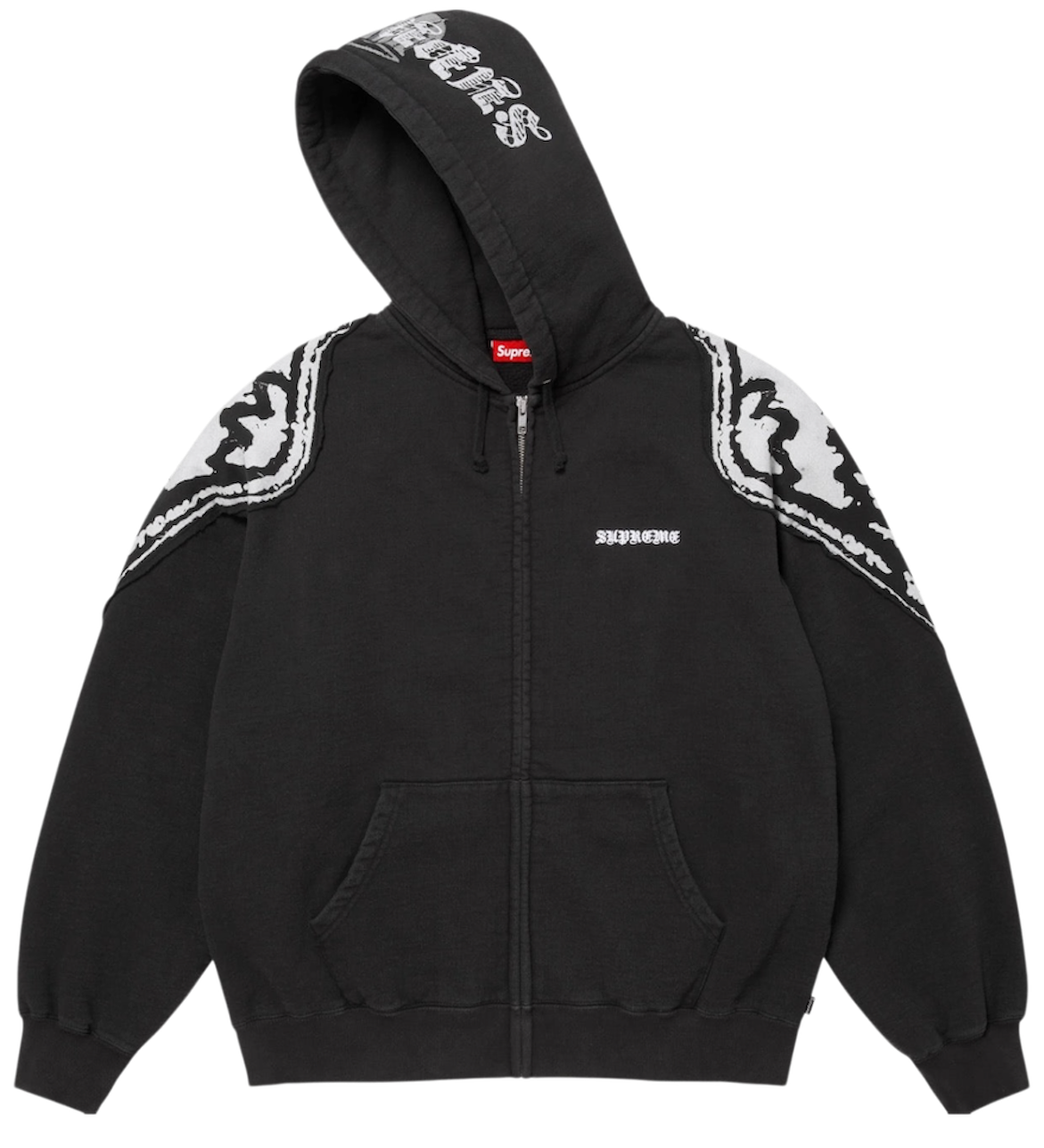 Supreme Wings Zip up Hooded sweatshirt ‘black’ (FW’25)