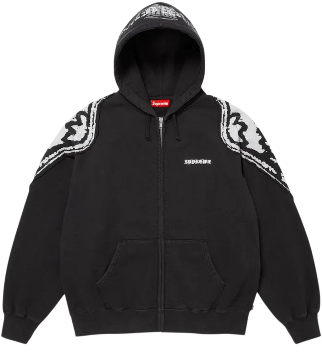 Supreme Wings Zip up Hooded sweatshirt ‘black’ (FW’25)