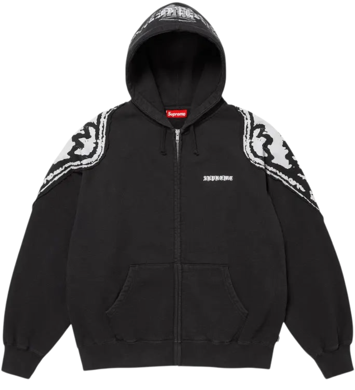 Supreme Wings Zip up Hooded sweatshirt ‘black’ (FW’25)