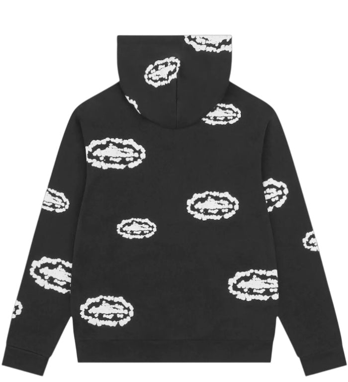 Denim Tears x Corteiz Cotton wreath Zip Hoodie Black