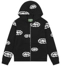 Denim Tears x Corteiz Cotton wreath Zip Hoodie Black