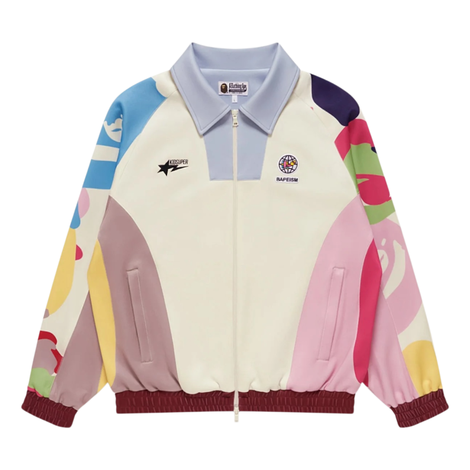 BAPE X KIDSUPER PATCHWORK TRACK JACKET [MULTI]