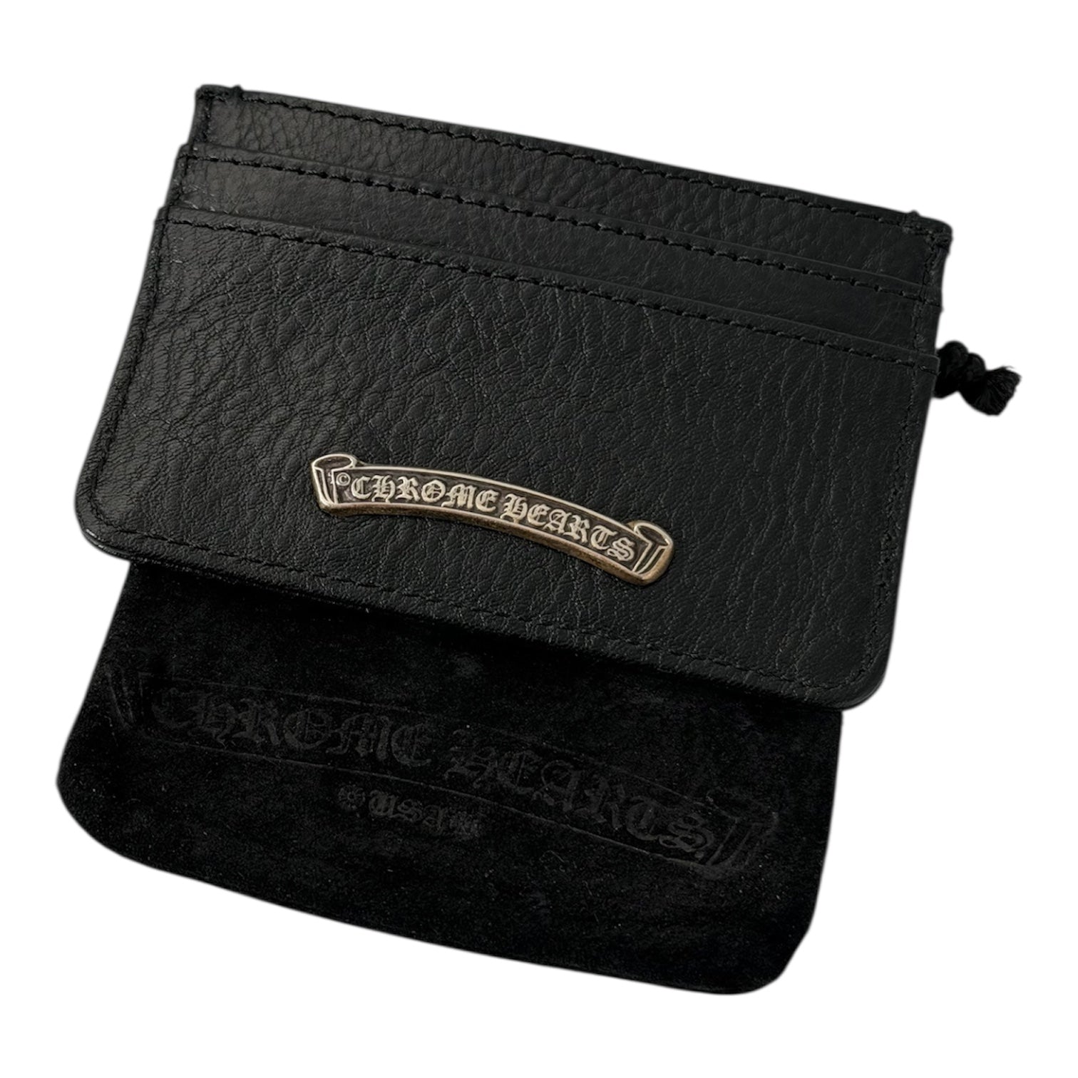CHROME HEARTS Card Holder Scroll Embellished