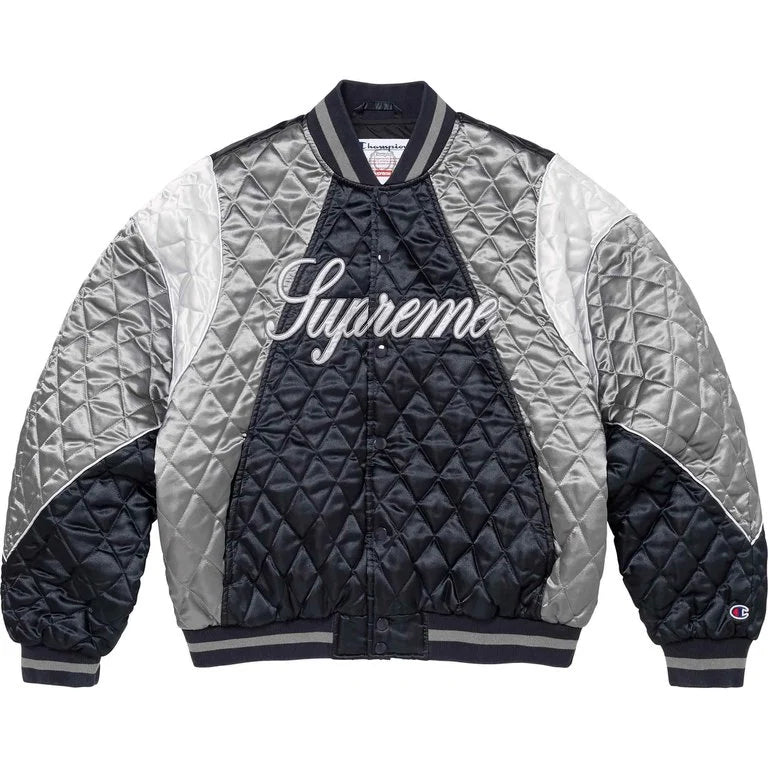 Supreme®/Champion® Quilted Satin Varsity Jacket