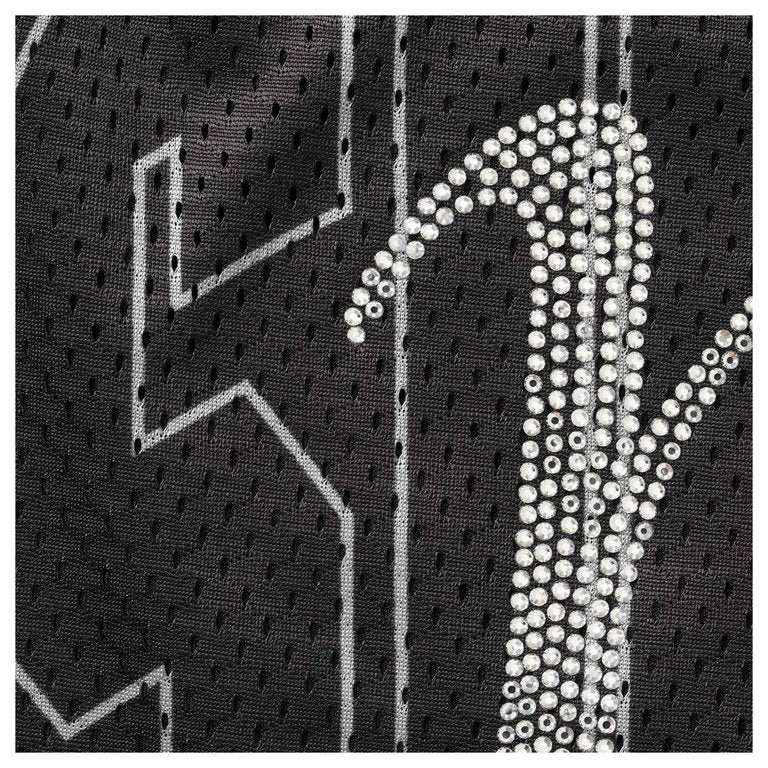 Rhinestone Mesh Short