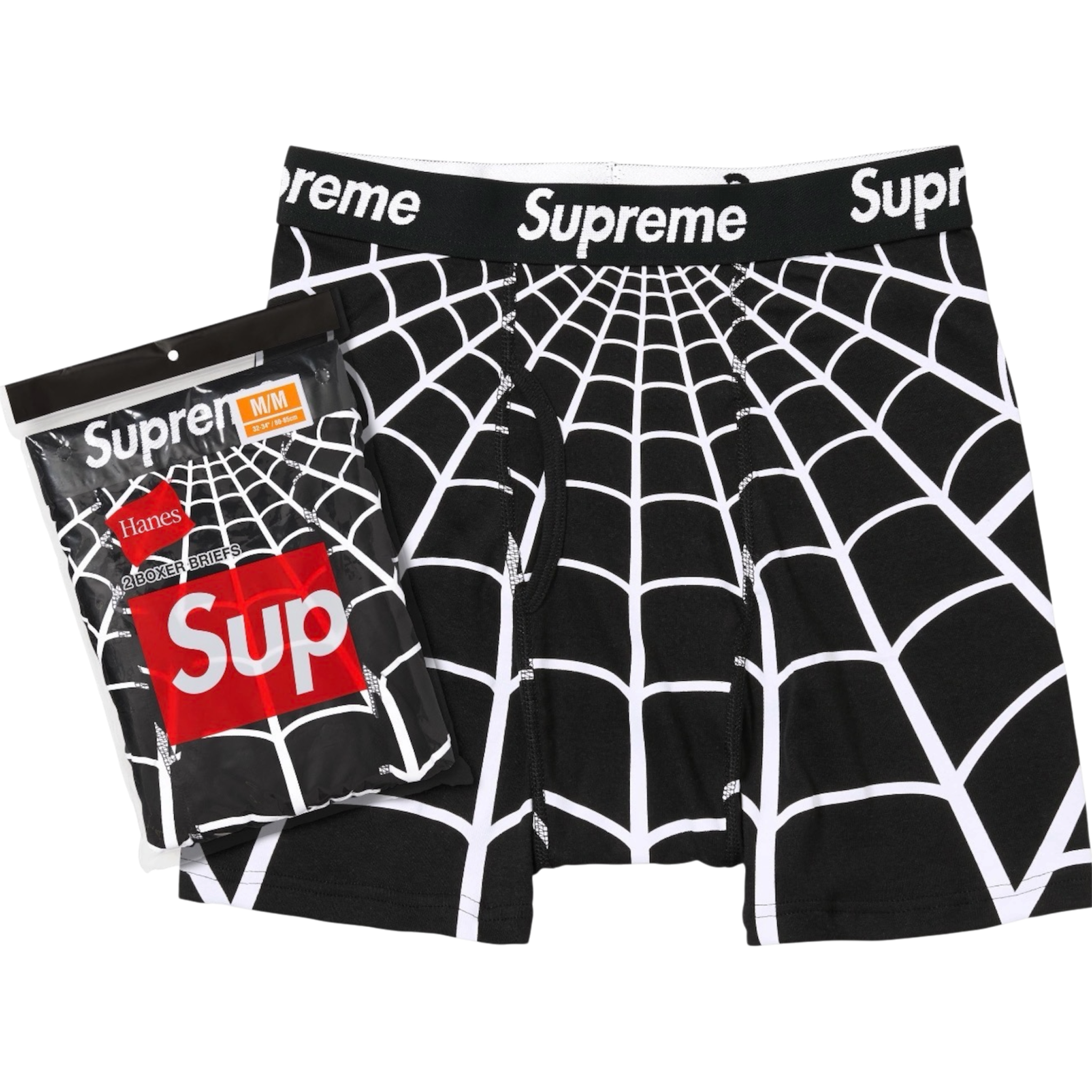 Supreme®/Hanes® Spider-Man Boxer Briefs (2 Pack)"Black"