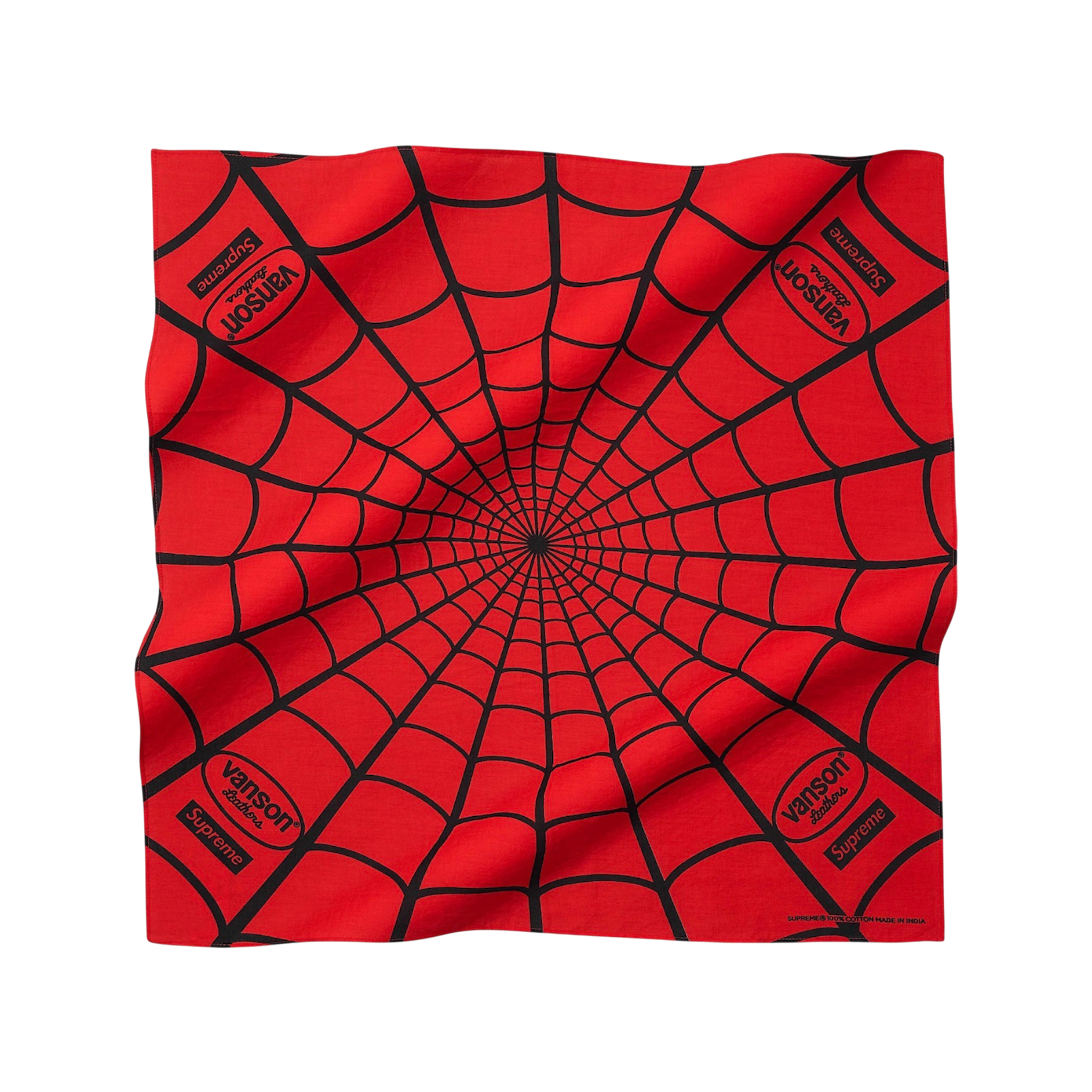 Supreme®/Vanson Leathers® Spider-Man Bandana (Red)